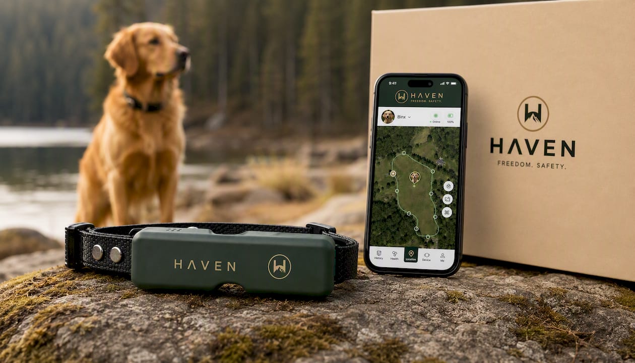 NAXWAVE Wireless GPS Dog Fence and Tracking Collar