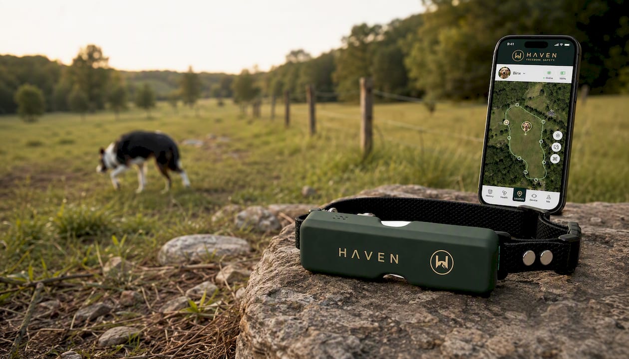 NAXWAVE Wireless GPS Dog Fence and Tracking Collar
