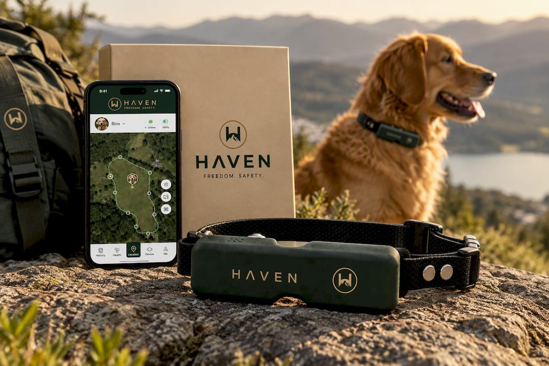 NAXWAVE Wireless GPS Dog Fence and Tracking Collar