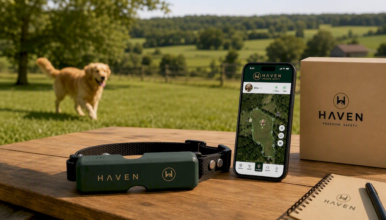 NAXWAVE Wireless GPS Dog Fence and Tracking Collar