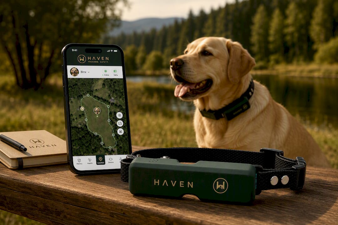 NAXWAVE Wireless GPS Dog Fence and Tracking Collar