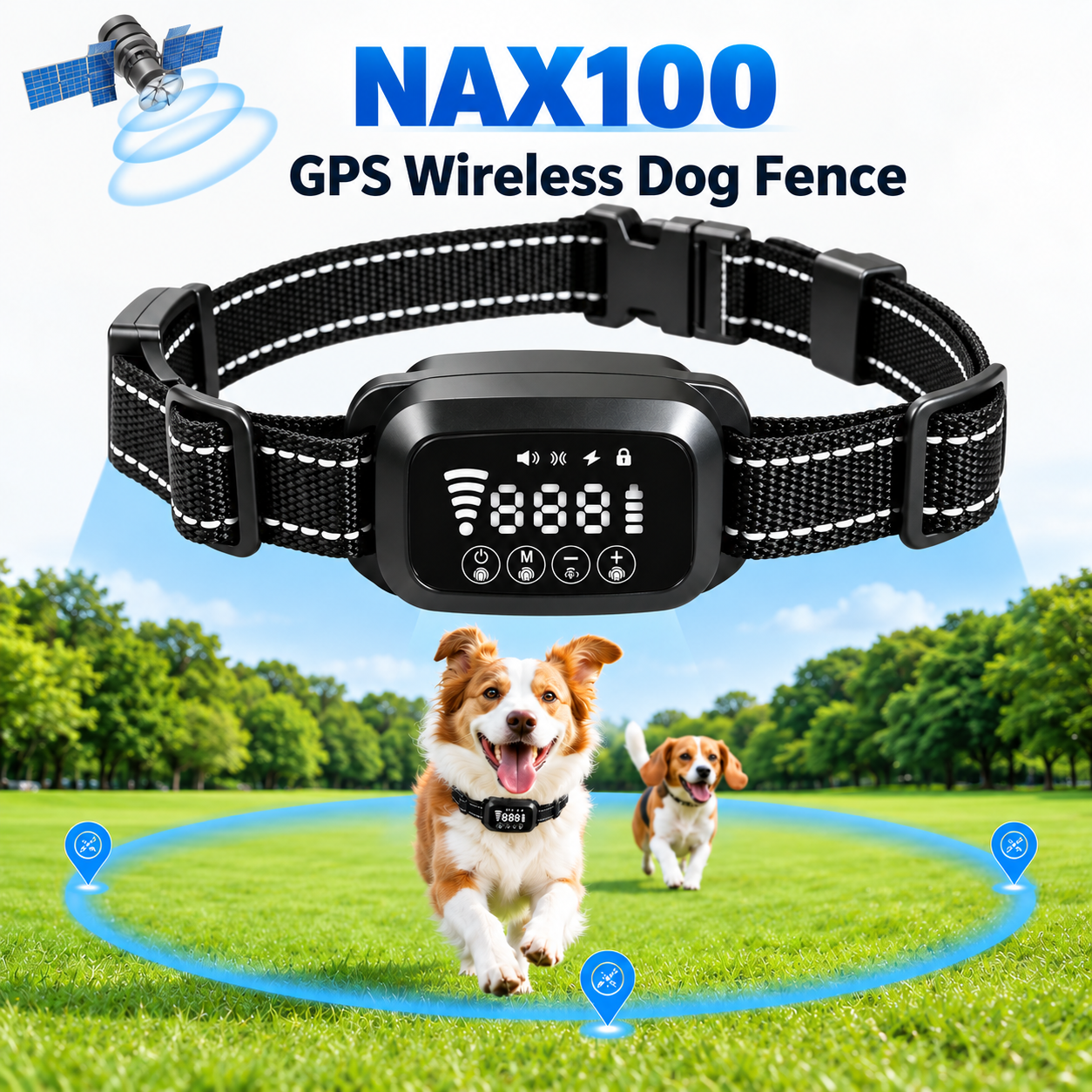 NAX100 GPS wireless fence collar.