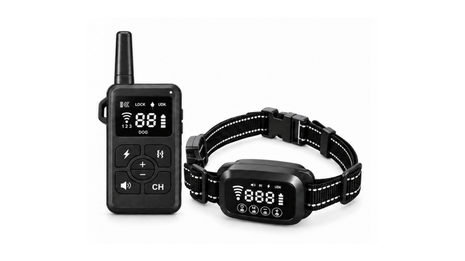 NAXWAVE collar and handheld remote on a white background